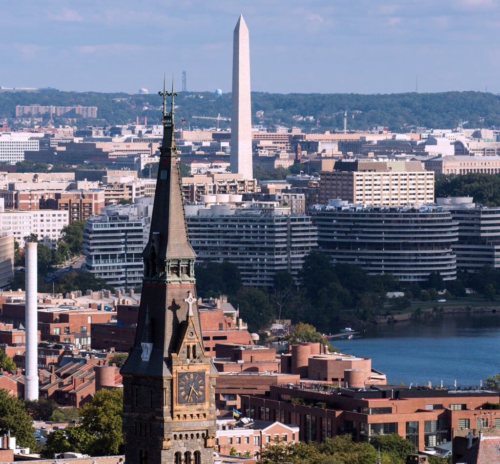 Georgetown with DC Skyline view